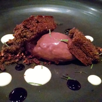 Verbena - Squash Cake (chocolate ice cream, squash blossom anglaise. $9) - 4 stars (Monday dinner 2014-06-02) - San Francisco, CA, United States