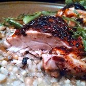 Verbena - Cross-section of Chicken thighs, koji buttermilk (sonoma grains, red corn, red padron sauce. $25) - 5 stars (Mon. dinner 6/2/14) - San Francisco, CA, United States