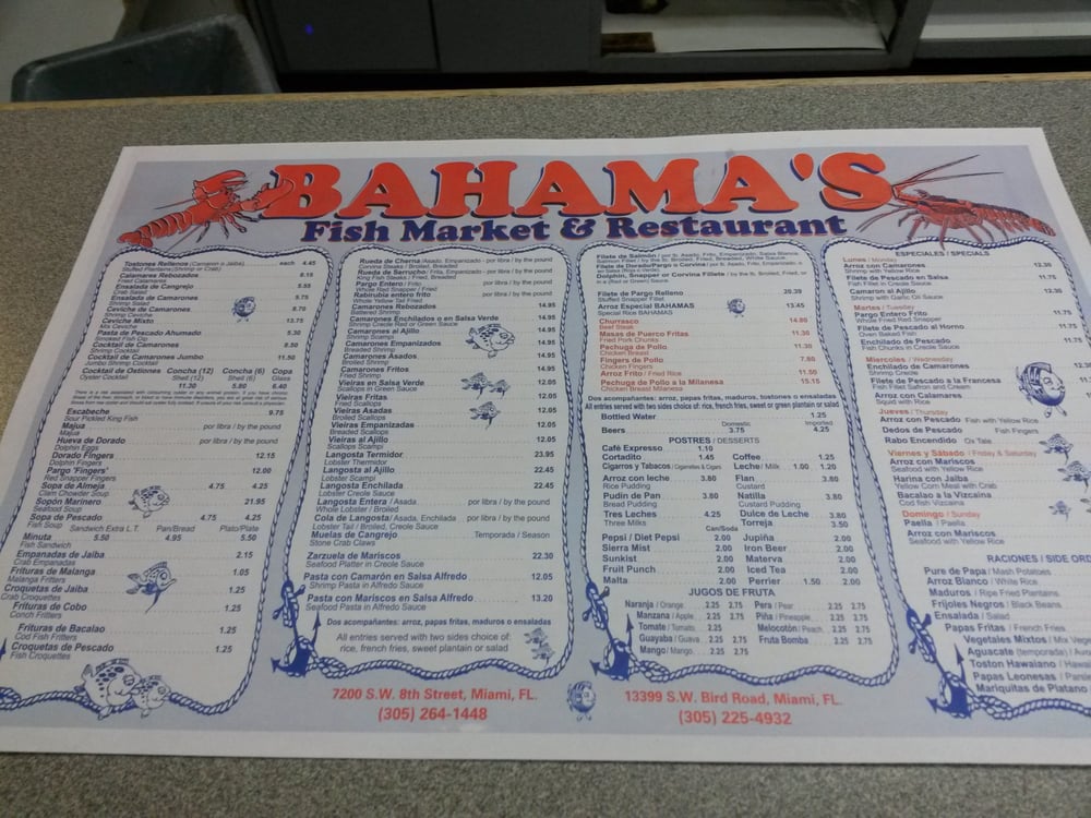 Bahamas Fish Market Seafood Markets West Miami, FL Yelp