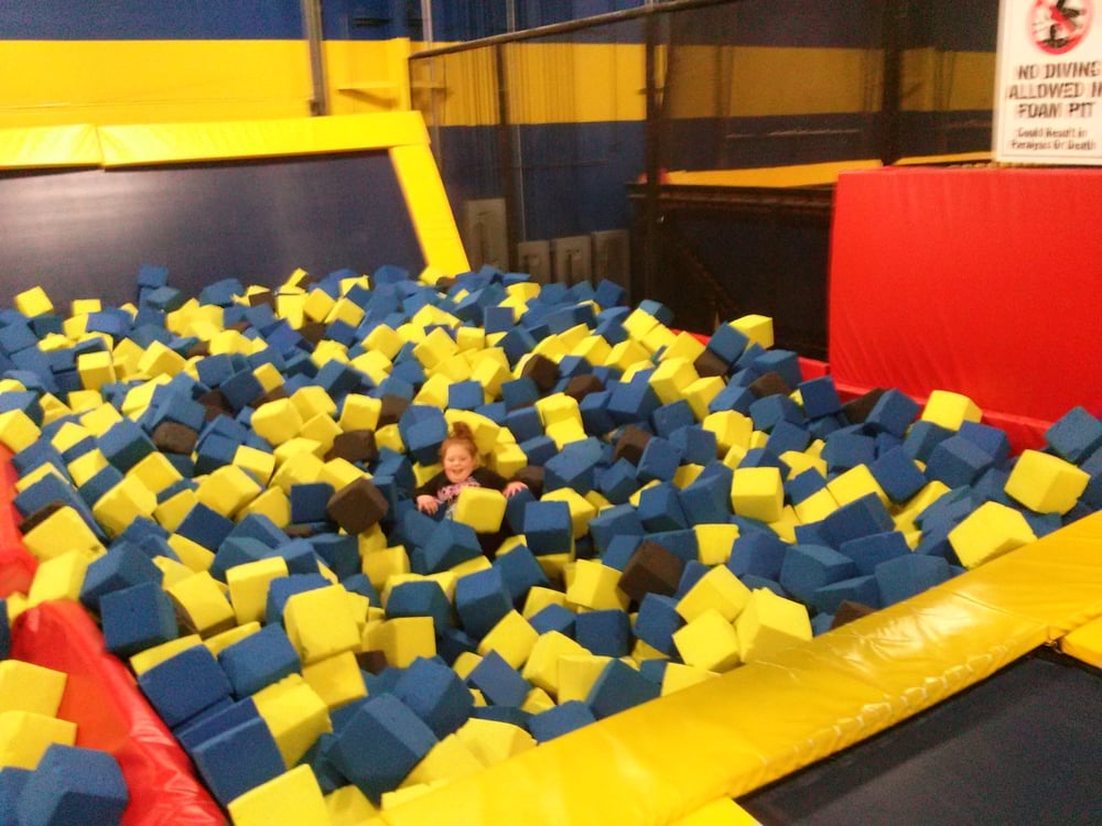 The foam block pit she loves so much! Yelp
