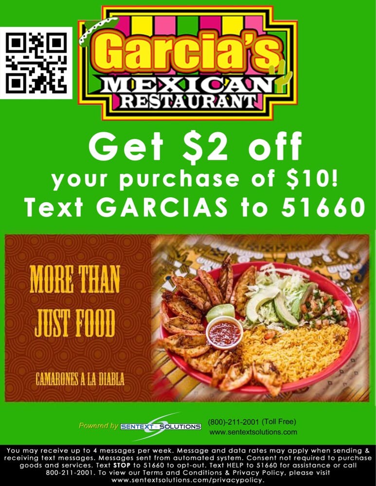 Coupon garcia's mexican restaurant
