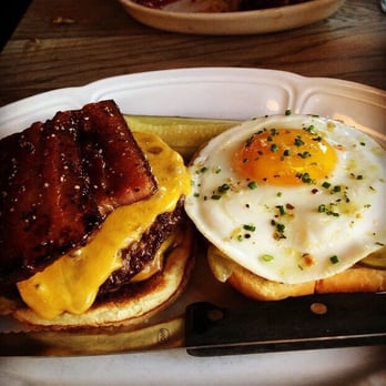 Au Cheval - Chicago, IL, United States. Burger with candied bacon and egg