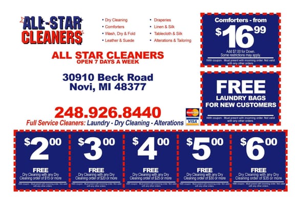 Five star cleaners coupons
