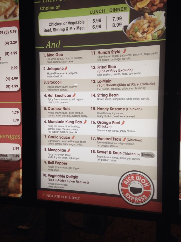 Rice Wok Express Chinese Denton, TX, United States Reviews