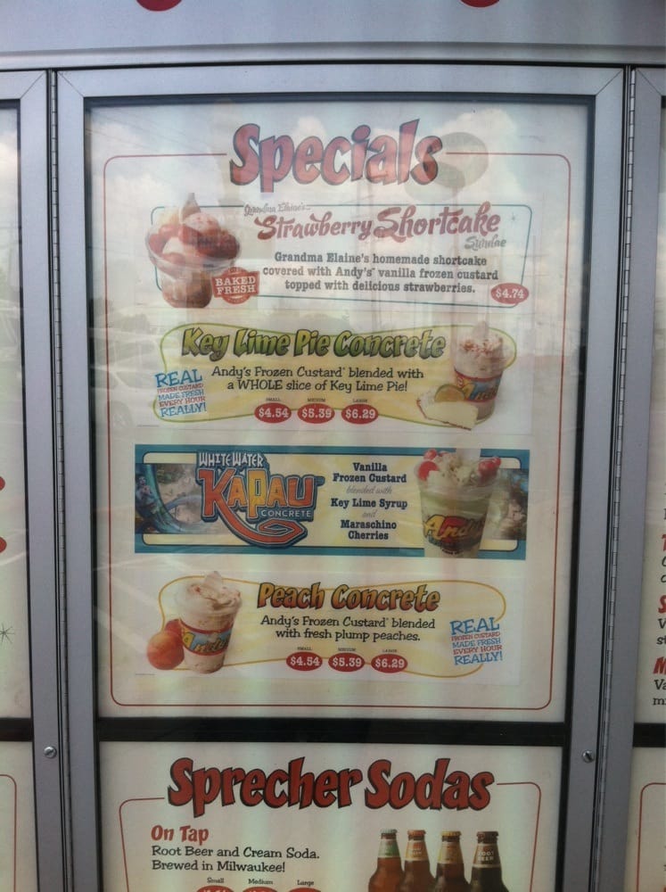 Andys Frozen Custard Ice Cream & Frozen Yogurt Springfield, MO Yelp