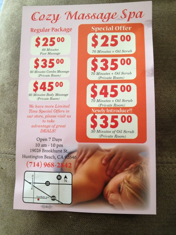 Cozy Massage Spa Massage 19026 Brookhurst St Huntington Beach, CA