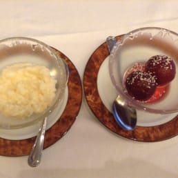 Riz au lait gingembre et parisserie au miel