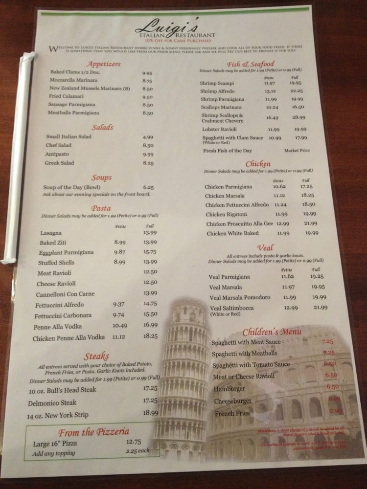 Luigi S Italian Restaurant Newport News Va Luigi S Italian Restaurant Newport News Va