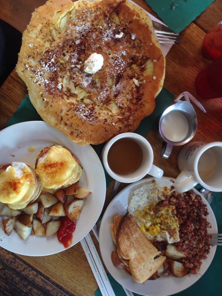 Colby's Breakfast & Lunch - Portsmouth, NH, United States. Try the sour apple cinnamon crunch pancake!!