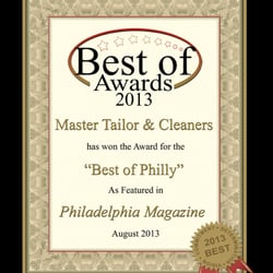 Master Tailor & Cleaners - Philadelphia, PA, United States. Best of Philly 2013
