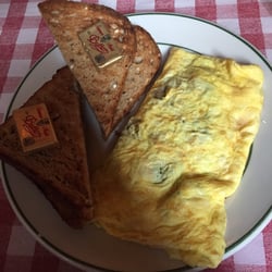 Fanelli's Cafe - New York, NY, United States. Spinach, Cheddar and Onion Omelet.