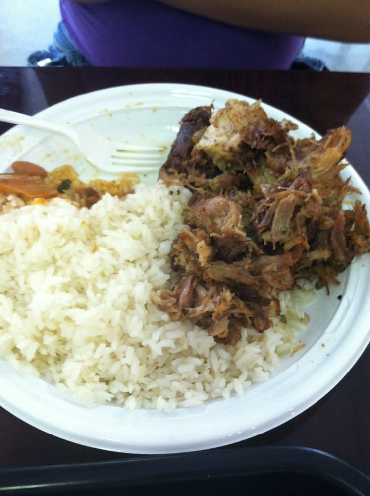 White rice with beans and pernil Yelp
