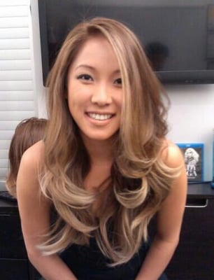 Pearl blonde ombre on asian hair | Yelp