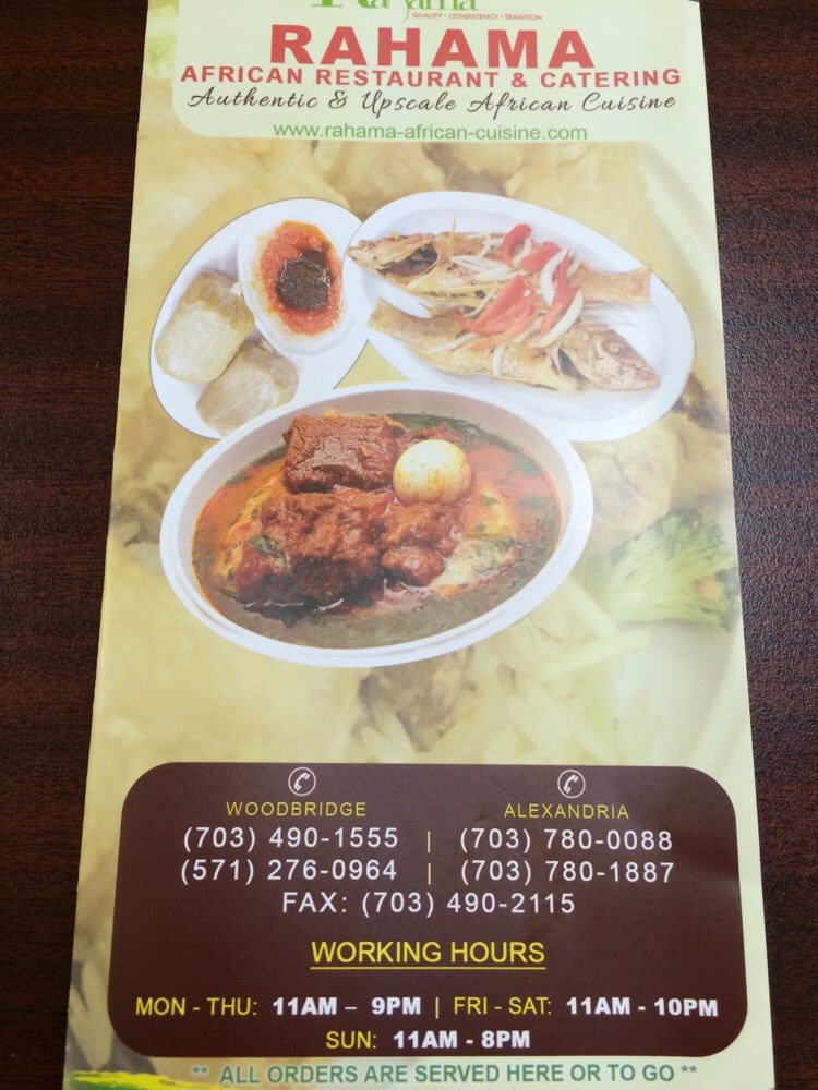 Rahama Restaurant & Catering African Woodbridge, VA Yelp