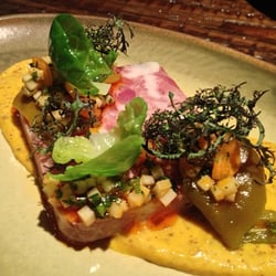 Trotter Terrine w/ red & green padron…