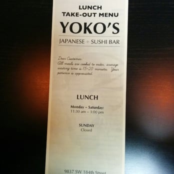 Yoko’s Japanese & Sushi Bar - Japanese - Palmetto Bay, FL - Yelp