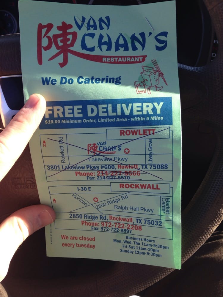 Van Chans Chinese Restaurant Chinese Rockwall, TX Yelp