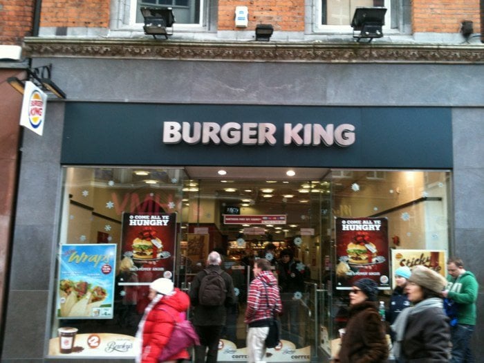 Burger King Fast Food South Inner City Dublin, Republic of