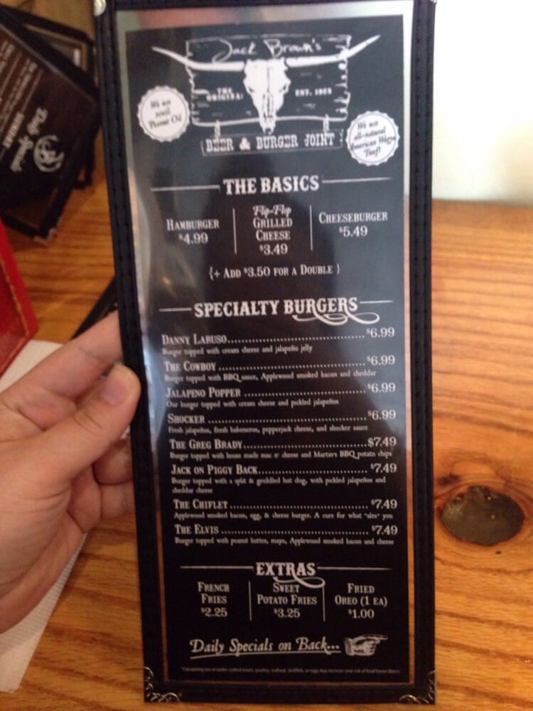 Jack Brown’s Beer and Burger Joint Burgers Near West End Richmond