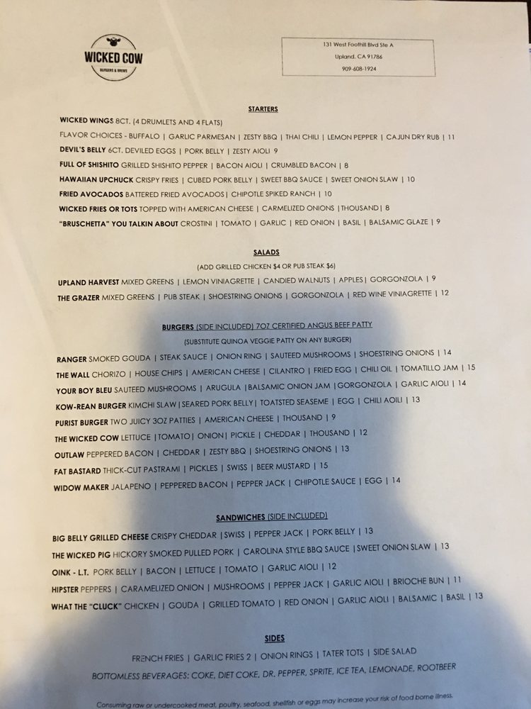 Wicked Cow Burgers and Brews