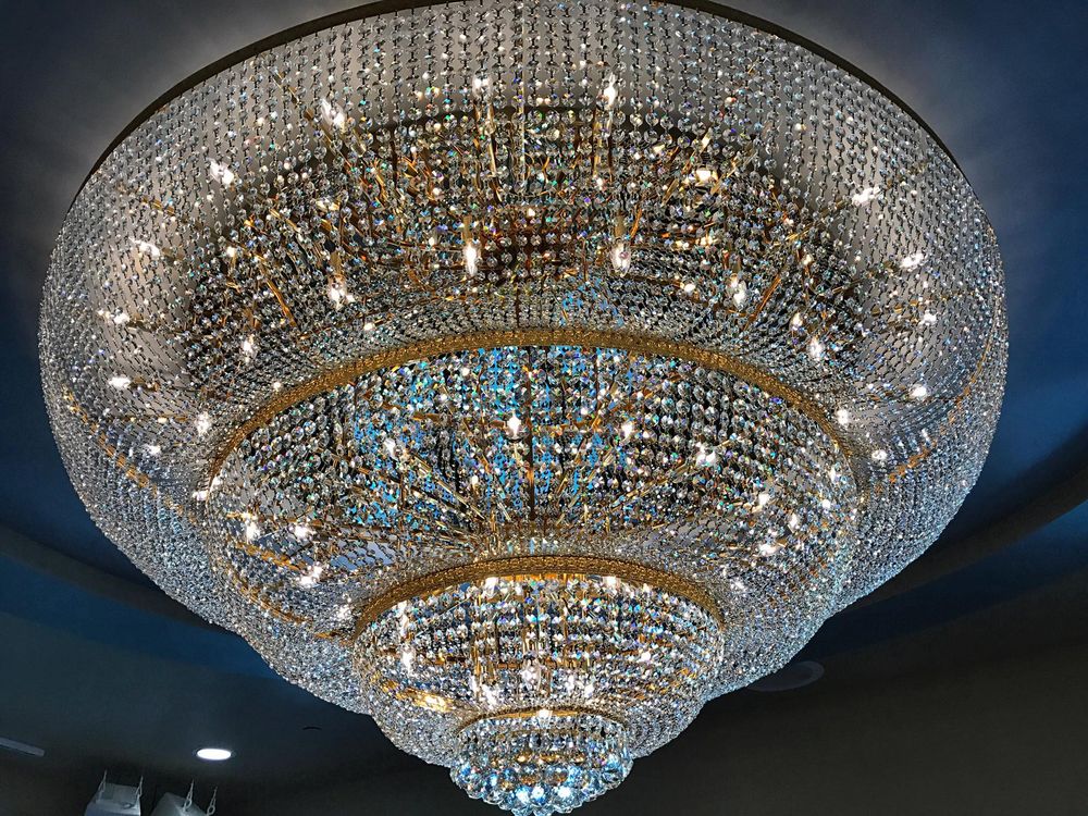 We Installed This Foucault S Orb Chandelier 41 From Restoration We Installed This Foucault S Orb Chandelier 41 From Restoration Hardware On A 25 Ceiling Today Thetradesmanelectric Yelp