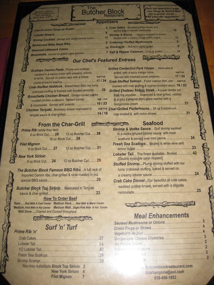 Butcher Block Steak & Seafood CLOSED Seafood 1632 Central Ave