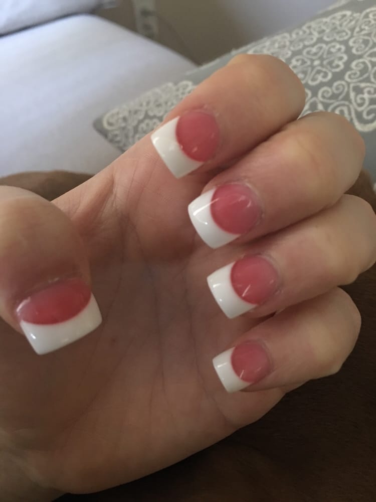 Dark Pink And White Acrylic Nails Best Nail Designs 2018 Dark Pink And White Tip Acrylic Nails Yelp