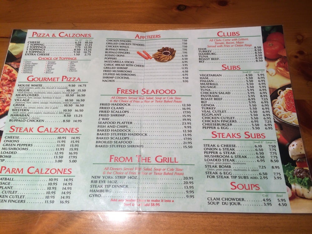 Village Pizza & Restaurant Pizza 16 Pleasant St, Mechanic Falls, ME