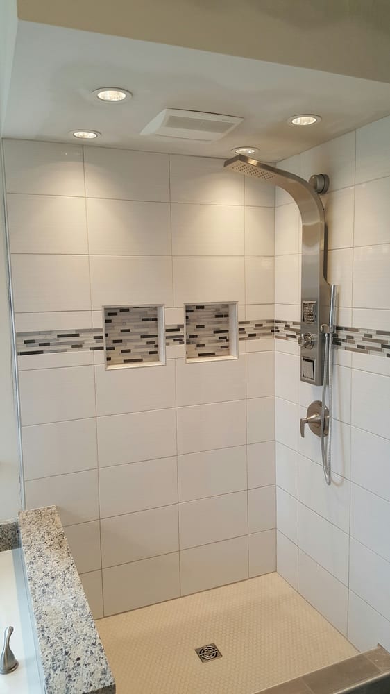 Bathroom Remodel With Jacuzzi Shower Gl Accent Tile And New Photo Of Hd Home Renovation Taylor Mi United States Bathroom Remodel With