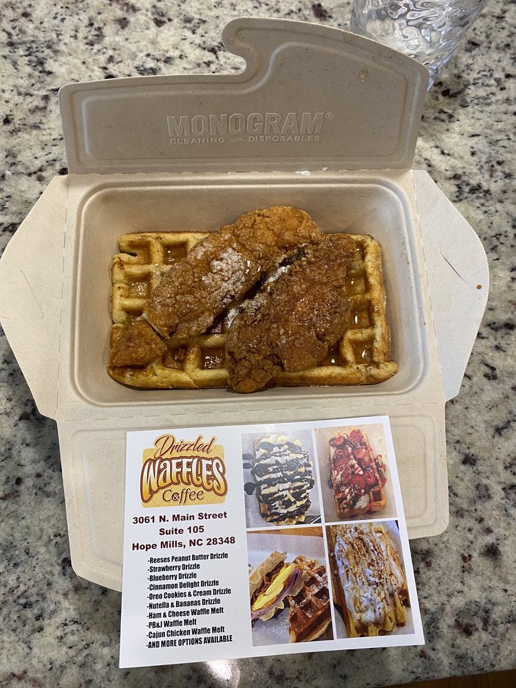 Drizzled Waffles & Coffee