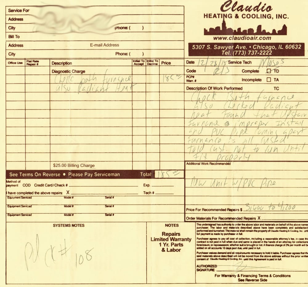 image of business Claudio Heating & Cooling