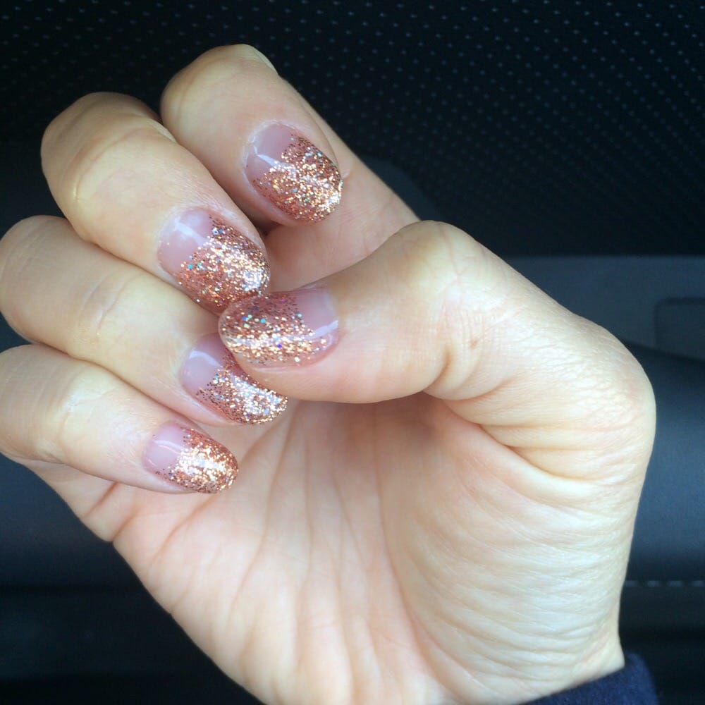 Daisy Dnd Gel Nail In Desert Spice With Half Moon Design By Amy Yelp