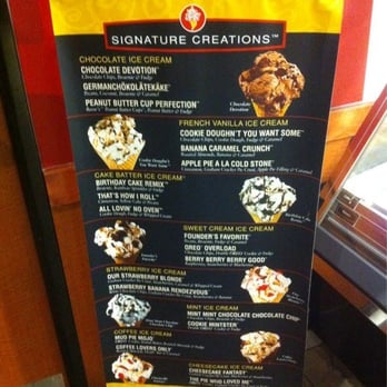 cold stone creamery order