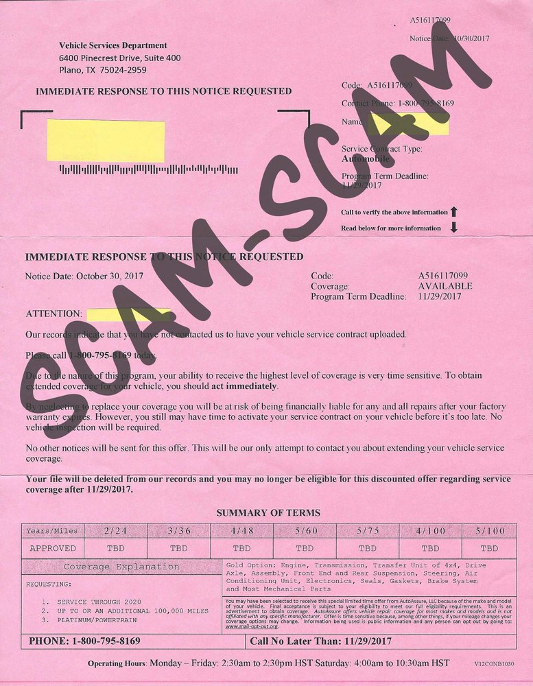 Vehicle Service Department Letter >> Scam Letter Yelp Vehicle Service Department Letter >> Scam Letter Yelp