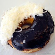 Peter Pan Donut & Pastry Shop - Brooklyn, NY, United States. coconut and chocolate donut