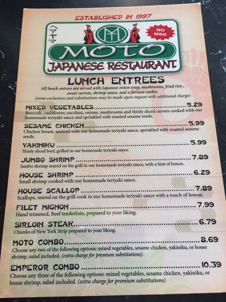 Moto Japanese Restaurant 12 Photos Japanese 4260 Fort Henry Dr