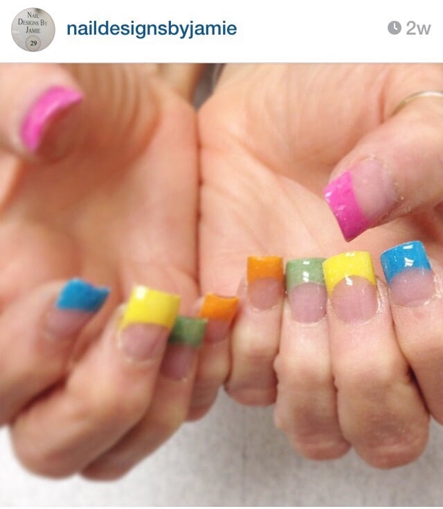 Colored Acrylic Nails Spring Has Sprung Rainbowbright Yelp