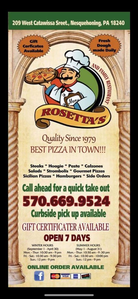 Rosetta’s pizza
