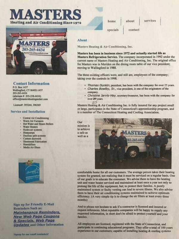 image of business Masters Heating & Air Conditioning