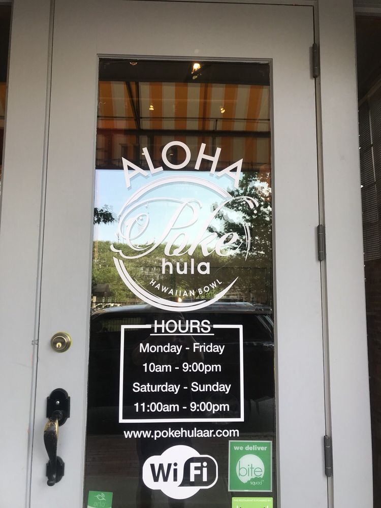 Front Door With Hours Of Operation Yelp Photo Of Poke Hula Little Rock Ar United States Front Door With