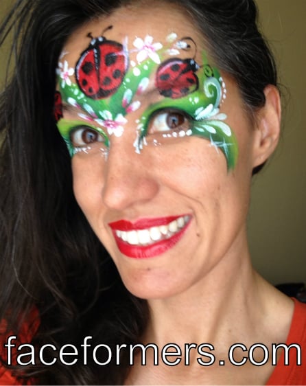 lady bug face painting