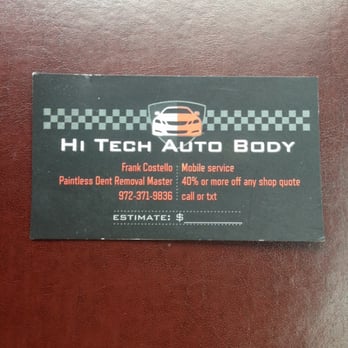 hi tech auto body auto detailing richardson tx phone number frank and sons body works