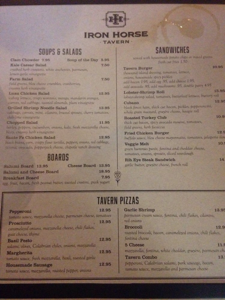 Photos for Iron Horse Tavern Menu Yelp
