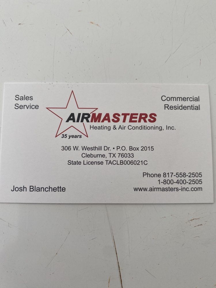 Airmasters AC, Heat, Plumbing &Electrical