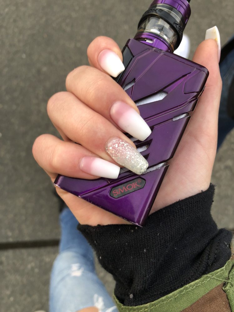 Pink To White Ombré With A Glitter Accent Nail And Matte Top Coat - Yelp 9 photos for Elegant Nail Design - Pink To White Ombré With A Glitter Accent Nail And Matte Top Coat - Yelp