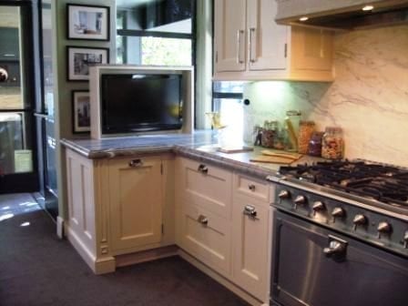This Shows A Flat Screen Tv Lift Installed Into Kitchen Countertop Photo Of Domicile San Francisco Ca United States This Shows A Flat
