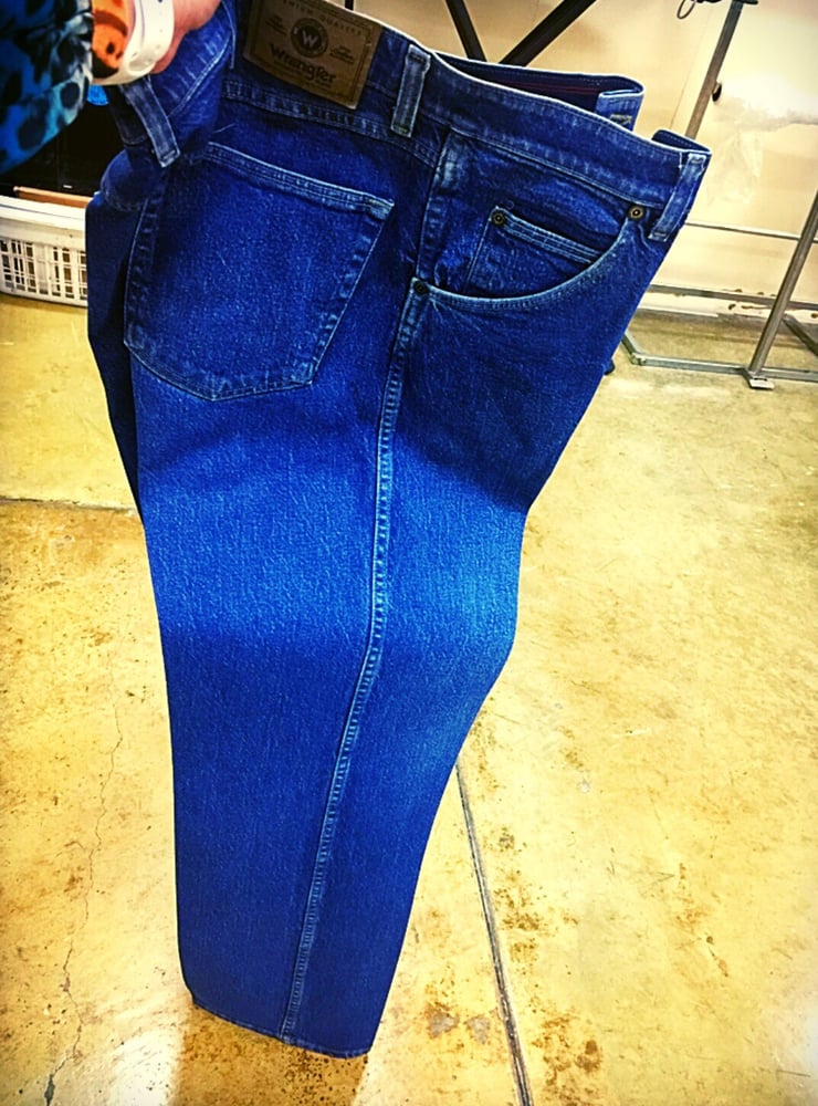 How to starch jeans extra heavy.