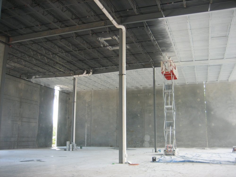 Interior Warehouse Ceiling Decking Spray Painting Of Concrete Tilt Photo Of Alpine Painting And Sandblasting Contractors Paterson Nj United States Interior