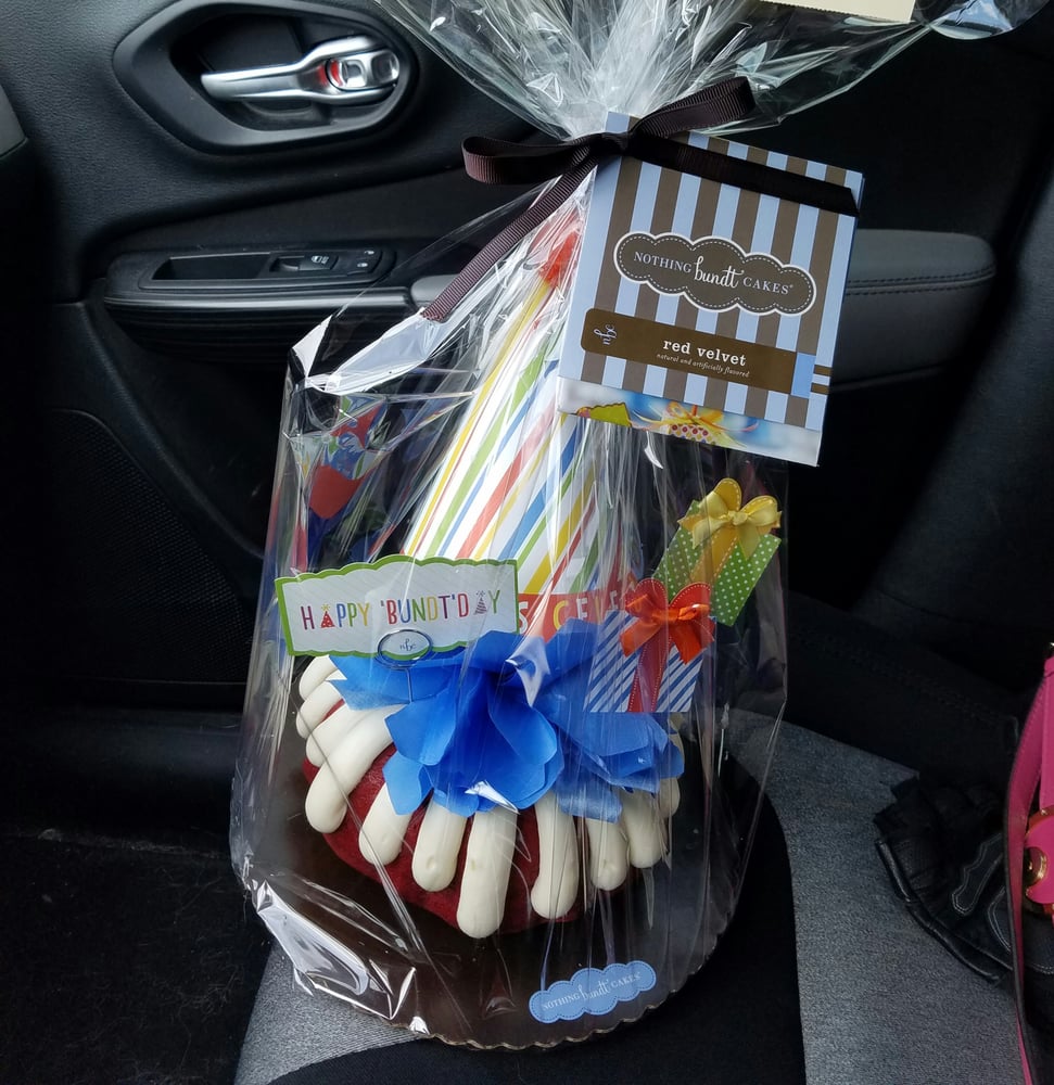 Happy Birthday red velvet bundt cake that feeds 8 people Yelp