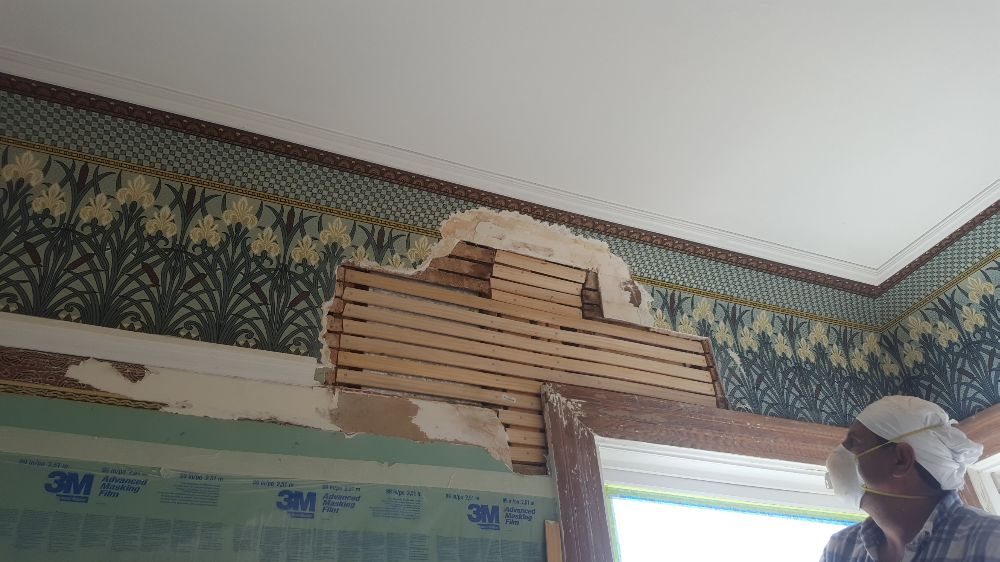The Coved Ceiling Being Re Lathed Yelp 7 Photos For Garvey Plastering And Painting